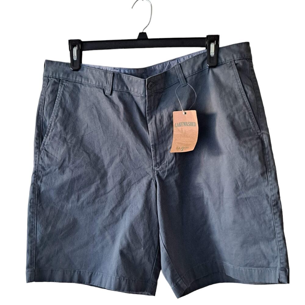 L.L. Bean Mens Gray Standard Fit 9" Heritage Lakewash Shorts - Size 40W (NWT)